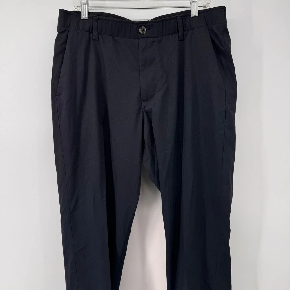 Under Armour Showdown Pant Men 36x32 Black Tapered Leg Golf Trousers 1309547